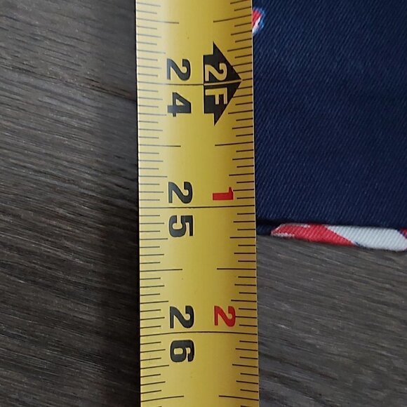 LANDS' End Womens Mid Rise Straight Leg Dark Blue Floral Crop Pants - Size 8 - Picture 5 of 6